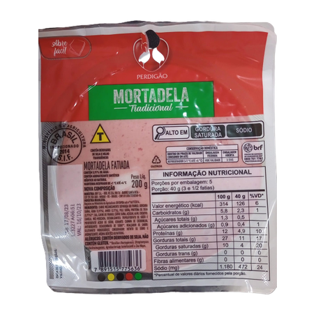 Mortadela perdigao tradcional 200g