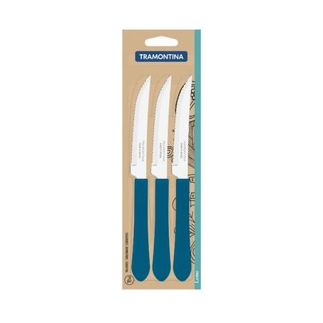 CONJ.FACAS CHUR.INOX 3PC LAME AZUL