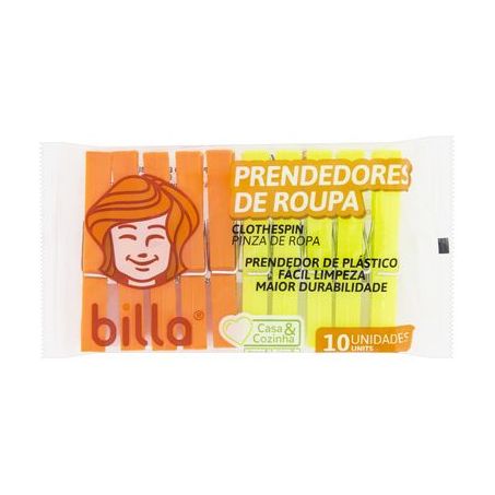 PRENDEDOR BILLA PLASTICO 10UN