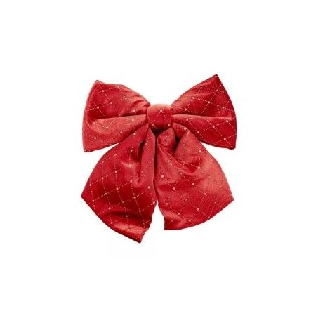 Enfeite DA laco metalizado 8x7cm com 6unidade vermelho