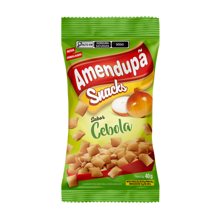 SALGADINHO SNACKS AMENDUPÃ CEBOLA PACOTE 40G
