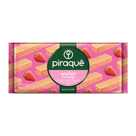 WAFER PIRAQUÊ MORANGO 100G