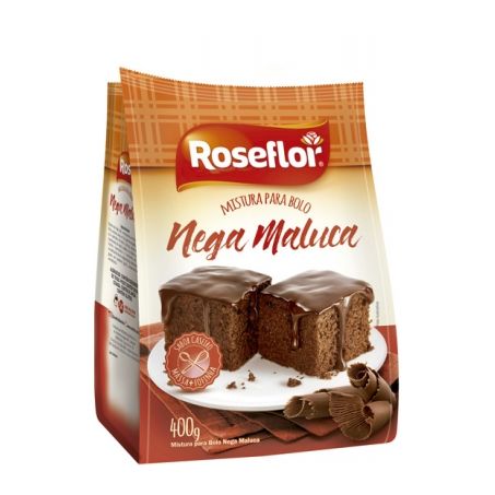 Mistura Para Bolo Roseflor Nega Maluca Embalagem 400G