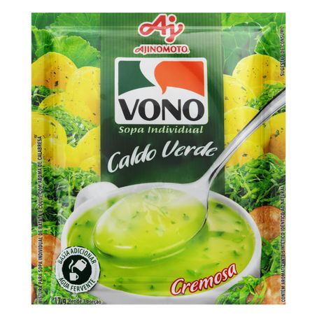 Sopa individual cremosa caldo verde vono