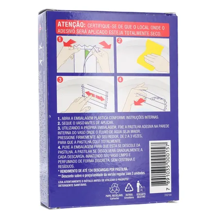 Pastilha adesiva harpic pinho com 5 360-16
