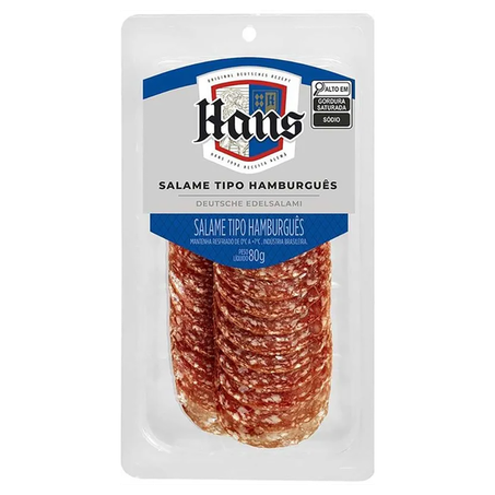 Salame Hans Tipo Hamburguês Fatiado 80g