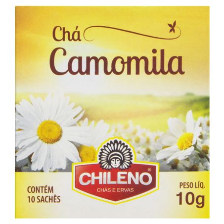 CHÁ DE CAMOMILA CHILENO COM 10 SACHÊS