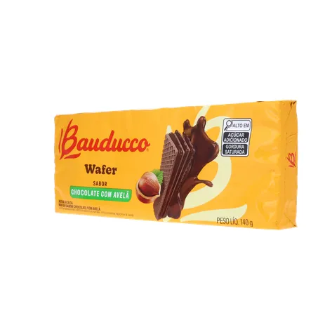 Biscoito Wafer Bauducco Chocolate Avelã 140g 360-4