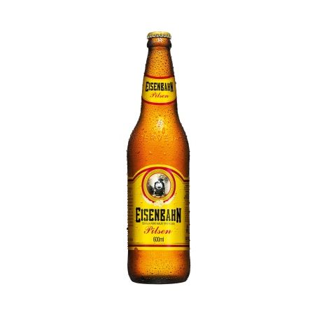 Cerveja eisenbahn 600ml garrafa pilsen descartavel