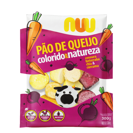 Pao de queijo nuu colorido 300g