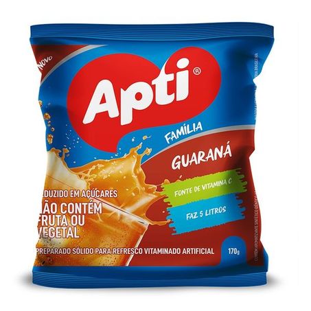 Refresco apti guaraná familia pacote 170g