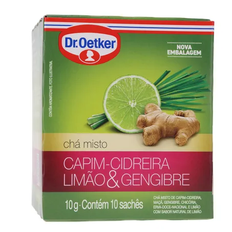 Chá Dr Oetker Cidreira e Limão/Gengibre C/10 Sachês 360-35