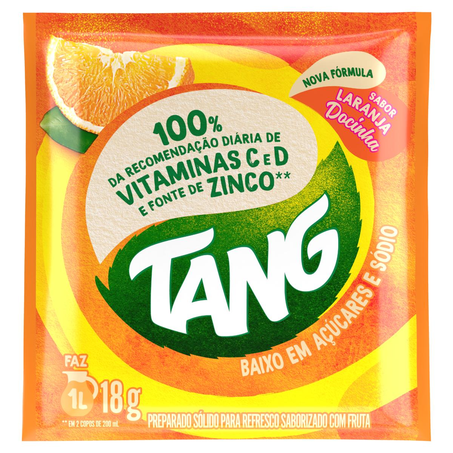 Refresco em Pó Tang 18g - Laranja Docinha
