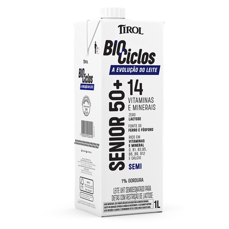Leite Longa Vida Tirol 1l Vitaminado Biociclos Senior