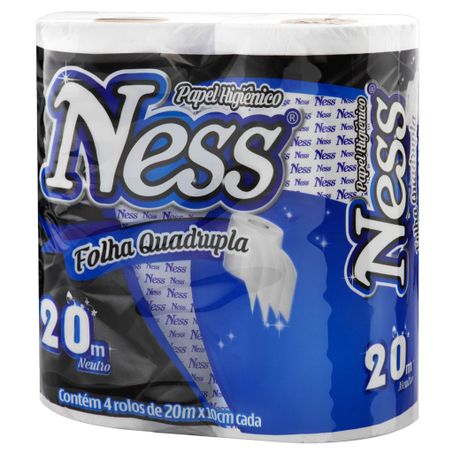 PAPEL HIG NESS 20M QUADRUPL NEUTRO 04UN 360-1