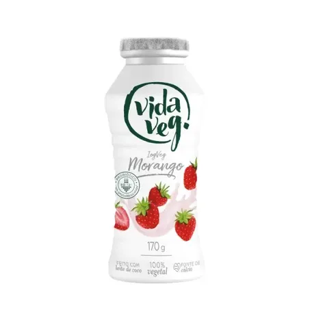 Iogurte vida veg 170g coco/morango