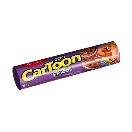 Biscoito zoo cartoon flocos parati 110g