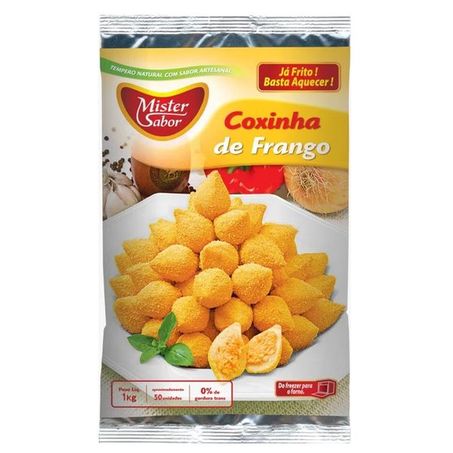 Coxinha de frango congelada mister sabor coquetel pct 1kg