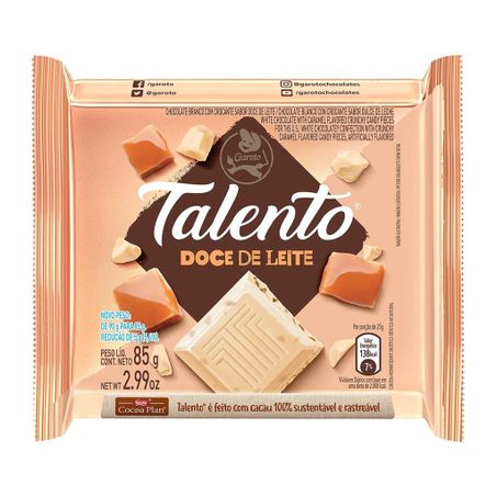 Chocolate talento doce de leite 85g