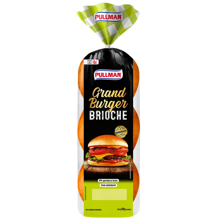 PÃO GRAND BURGER PULLMAN BRIOCHE 520G