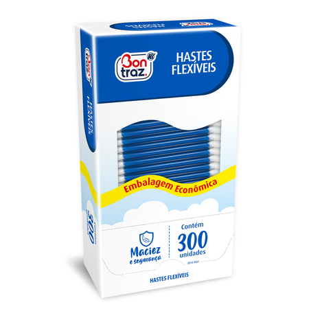 Hastes Flexíveis Bontraz Caixa Com 300 Unidades