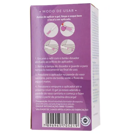 Gel adesivo sanitário sani all lavanda refil 37g 360-19