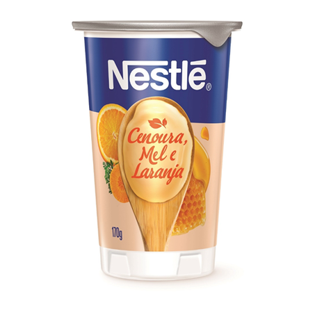 Iogurte nestlé natural cenoura/laranja/mel copo 170g
