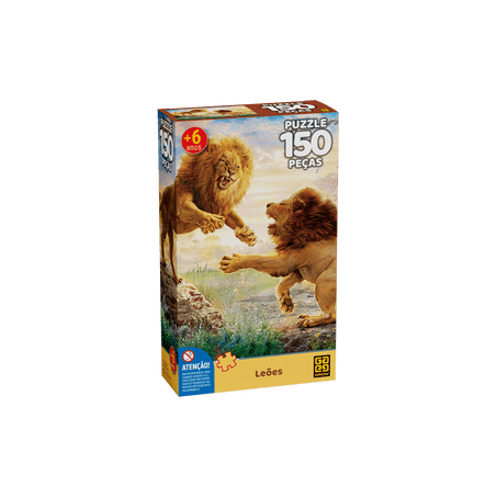 Brinquedo Grow Puzzle 150 Peças Leões