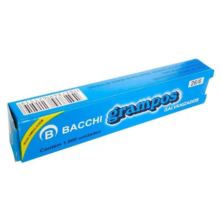 Esc grampo gramp bacchi 26/6 galv 1000u