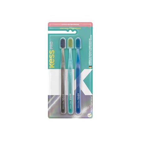 KIT ESCOVA DENTAL KESS EXTRA MACIA 3 UNIDADES