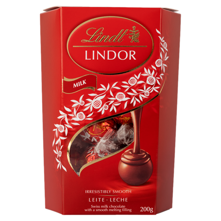 Chocolate Suíço ao Leite Recheio Cremoso Lindt Lindor Caixa 200g