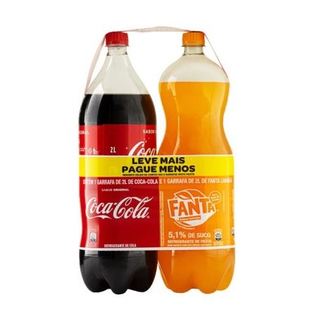 Kit Refrigerante Coca-cola 2l + Fanta Laranja 2l 2UN