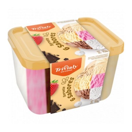 SORVETE TRIVIALY -2L 6 SABORES