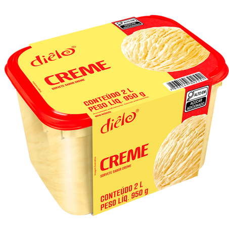 Sorvete dielo creme pote 2l