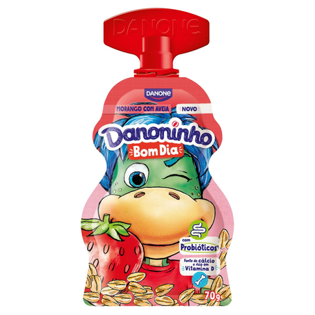 Iogurte Bom Dia Danoninho 70g - Morango com Aveia