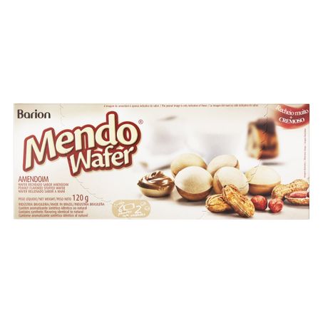WAFER RECHEIO AMENDOIM BARION MENDO WAFER
