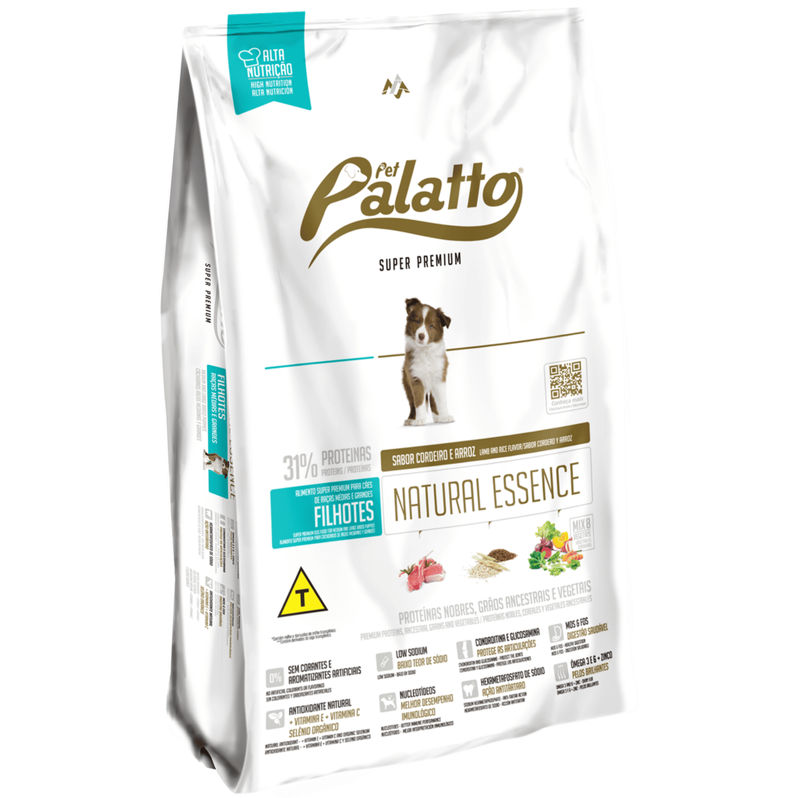 Ração Palatto Natural Essence Cordeiro Filhotes 10,1Kg
