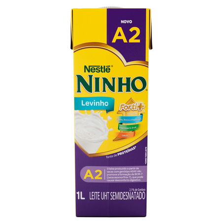 Leite Ninho UHT 1 Litro - Levinho Semidesnatado - TP