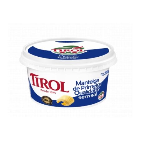Manteiga extra sem sal tirol 200g