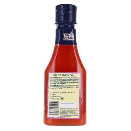 Molho Agridoce Blue Dragon Sweet Chilli com Pimenta Embalagem 175ML 360-18