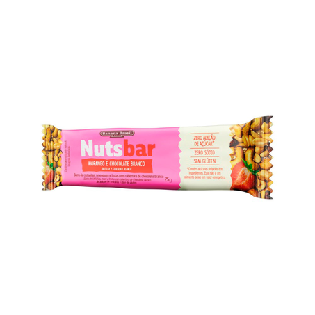 Barra de Cereal Nuts Morango e Chocolate Branco 25G