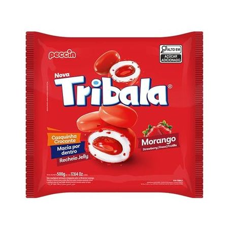 Bala tri bala morango sortido peccin 500g