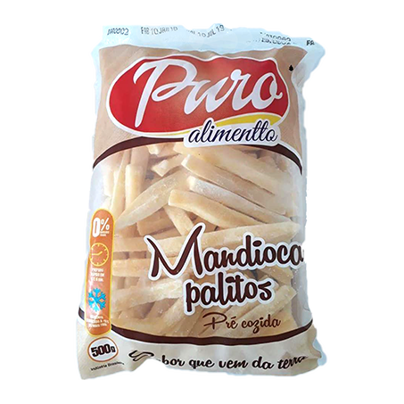 Mandioca congelada puro alimento palito 500g