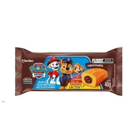 Bolinho Marilan 40g Paw Patrol Baunilha Recheio Chocolate