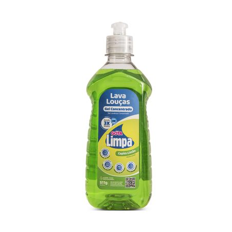 Detergente gota limpa 511g conc capim limao