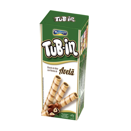 Biscoito Tub-in Montevergine Avelã Pacote 54G