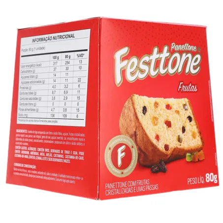 Panettone festtone mini frutas cx 80g 360-14