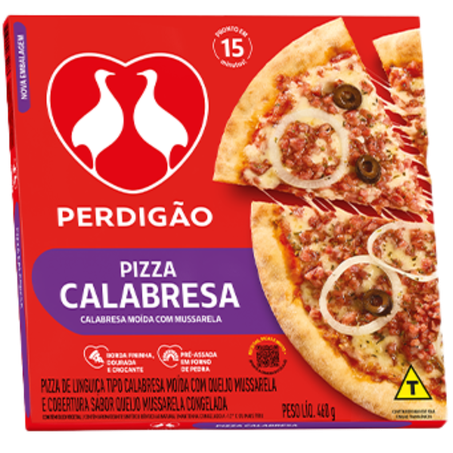 Pizza Perdigão Calabresa Congelada 460g 
 