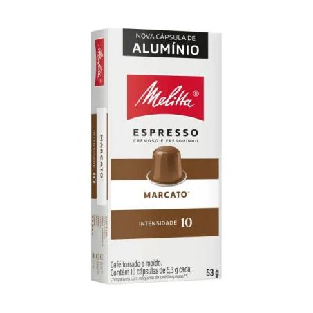 Café Melita Alumínio Marcato Inteiro Com 10 Cápsulas