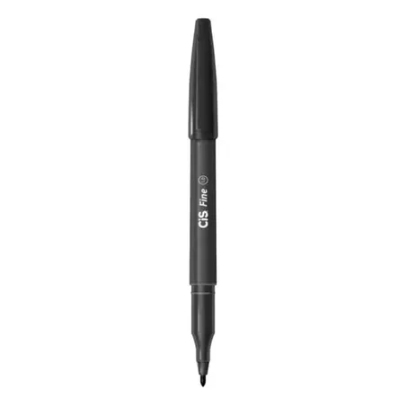 CANETA HIDROGRÁFICA PONTA POROSA 1.0MM PRETA FINE CIS